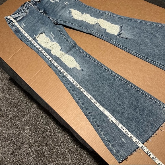 Judy Blue High Waist Distressed Flare Jeans, size 9/29 NWOT - Picture 11 of 14
